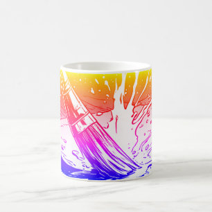 Mug Style de brosse graphique coloré tache de peinture