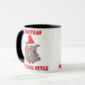 Mug Style de chien de diable de Noël de Marine Corps (Devant gauche)