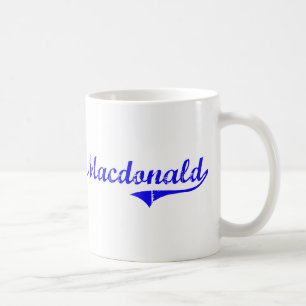 Mug Style de classique de nom de famille de Macdonald