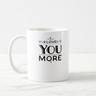 Mug Style de conception artistique « Amour à plus »