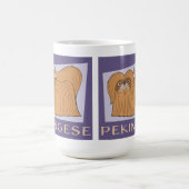 Mug Style de dessin adorable Pekingese Chien (Centre)