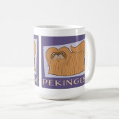 Mug Style de dessin adorable Pekingese Chien (Devant droit)