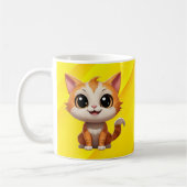 Mug Style de dessin animé de chat orange mignon - 8973 (Gauche)