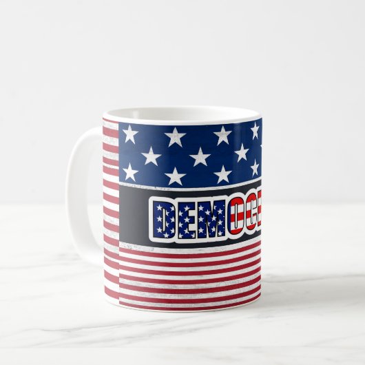 Mug Style de drapeau démocrate (Devant gauche)
