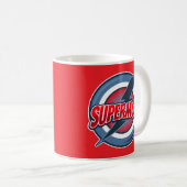 Mug Style de logo rétro Supermom (Devant droit)