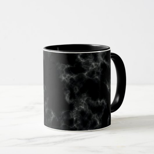 Mug Style de marbre élégant - noir (Devant droit)
