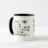 Mug Style de note de rançon d'Ecclesiates 3 (Devant gauche)
