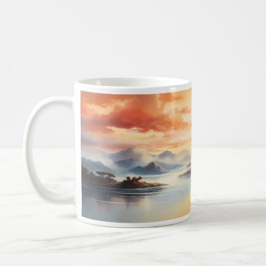 Mug Style de peinture à l'encre d'été (Gauche)