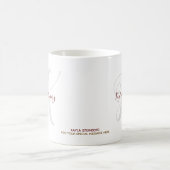 Mug Style de police manuscrit monogrammed blanc (Centre)