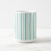 Mug style de rayures de couleur vert sauge clair (Centre)