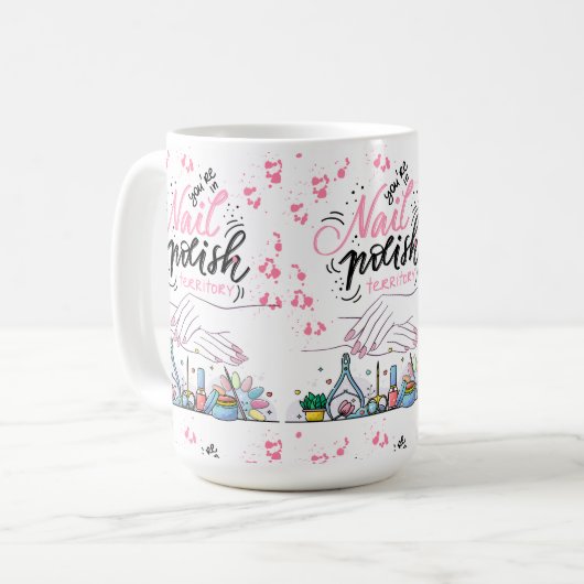 Mug style de salon des ongles (Devant gauche)