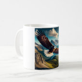Mug Style de T-shirt majestueux Eagle Soar (Devant gauche)