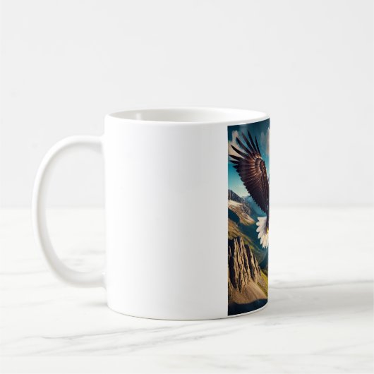 Mug Style de T-shirt majestueux Eagle Soar (Gauche)