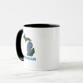 Mug Style de tatouage au contour du Michigan (Devant gauche)