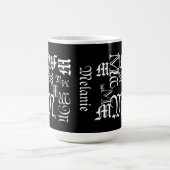 Mug Style de texte du monogramme et du nom de la lettr (Centre)