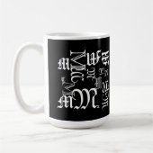Mug Style de texte du monogramme et du nom de la lettr (Gauche)