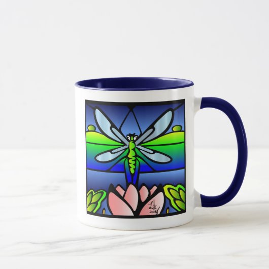 Mug Style de Tiffany de libellule (Droite)