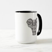 Mug Style décoratif d'éléphant (Devant droit)