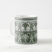Mug Style d'origine motif de point de croix isolé blan (Devant gauche)