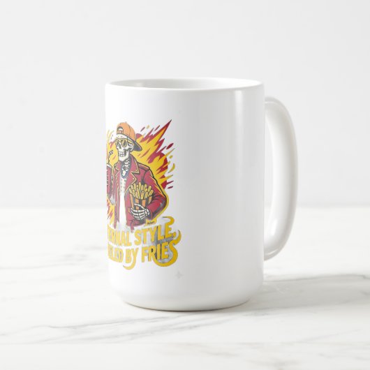 Mug Style Éternel Alimenté Par Des Frites (Devant droit)