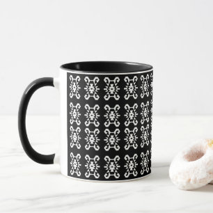 Mug Style ethnique Noir et Blanc Kilim Motif