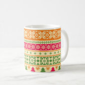 Mug Style Fair Isle Noël sans couture (Devant droit)