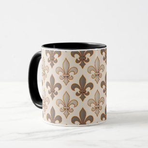Mug Style Fleur-de-lis Royale Terre Neutre
