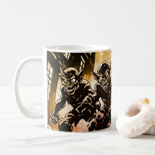 Mug Style graphique rétro des années 50 de ville en ru