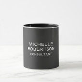 Mug Style gris rouge minimaliste moderne (Centre)