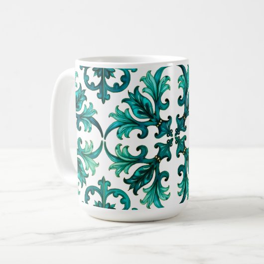 Mug Style italien, mosaïque, vert (Devant gauche)