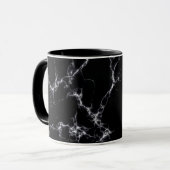 Mug Style marbre élégant4 - Noir et blanc (Devant gauche)