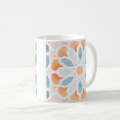 Mug Style marocain coussin de style bleu et orange 2 (Devant droit)
