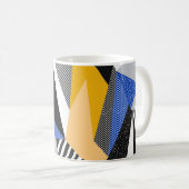 Mug Style Memphis : Collage géométrique créatif. (Devant droit)