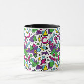 Mug Style Memphis Violet Turquoise Vert Rétro 90 (Centre)