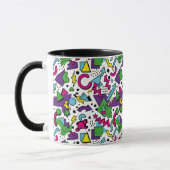 Mug Style Memphis Violet Turquoise Vert Rétro 90 (Gauche)