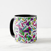 Mug Style Memphis Violet Turquoise Vert Rétro 90 (Devant gauche)