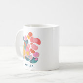 Mug Style moderne chic art Abstrait Nom personnalisé (Devant gauche)