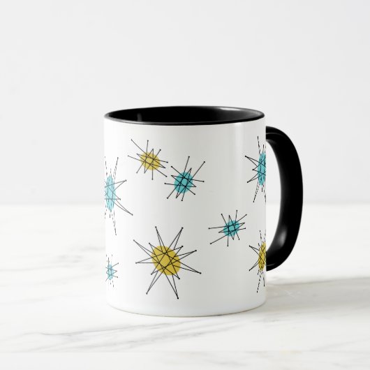 Mug Style moderne de la moitié du siècle, Starburst (Devant droit)