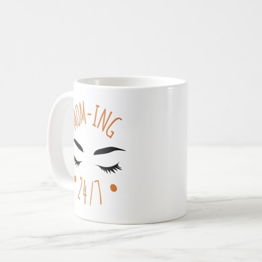 Mug Style moderne Maman-ing 24h/24 7j/7 Citation de la (Devant gauche)