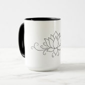 Mug Style moderne simple avec design floral (Devant gauche)