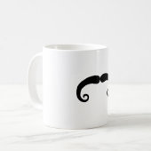 Mug Style noir drôle de moustache ou de moustache (Devant gauche)