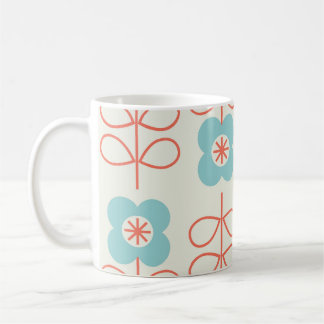 Mug Style nordique Géométrique Floral Vintage.