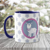 Mug Style nordique Père Noël et rennes Personnalisé