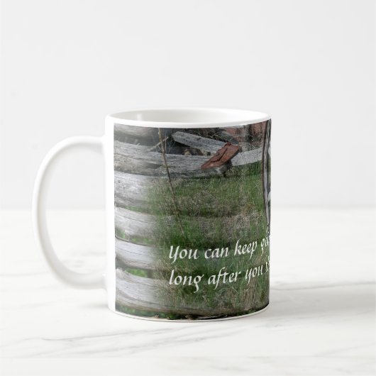 Mug Style occidental Rustique Wagon Roue Citation café (Gauche)