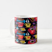 Mug Style pop art rétro cool avec initiales personnali (Devant gauche)