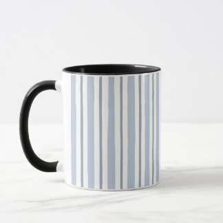 Mug style rayures bleu clair pastel
