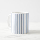 Mug style rayures bleu clair pastel (Devant gauche)