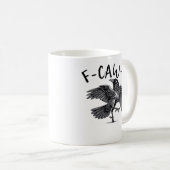 Mug Style Rétro Classique Corbeau F Caw F (Devant droit)