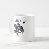 Mug Style Rétro Classique Corbeau F Caw F (Devant gauche)