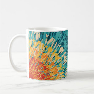 Mug Style rétro coloré de flare solaire
